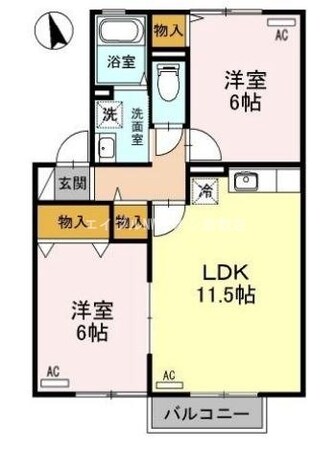 エフロレンス山陽　C棟の物件間取画像